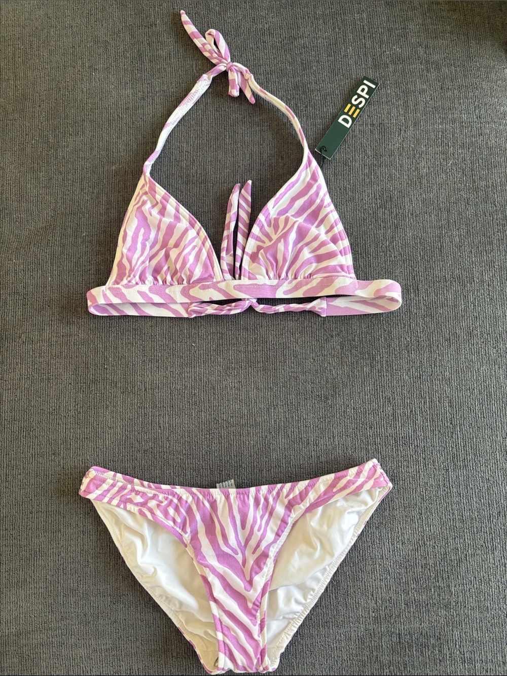 NWT Despi purple zebra print set. Size small